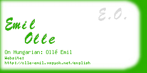 emil olle business card